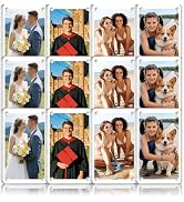 NOBEFY 12 Pack Acrylic Magnetic Picture Frames for Refrigerator,Mini Picture Frames for Fujifilm ...