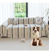 Yajue Sherpa Fleece Couch Cover for 2 Cushion Sofa, Gray, 71