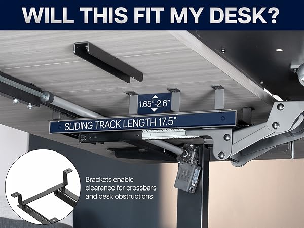 Under desk keyboard tray slide out Keyboard tray pull out Keyboard desk attachment wrist rest