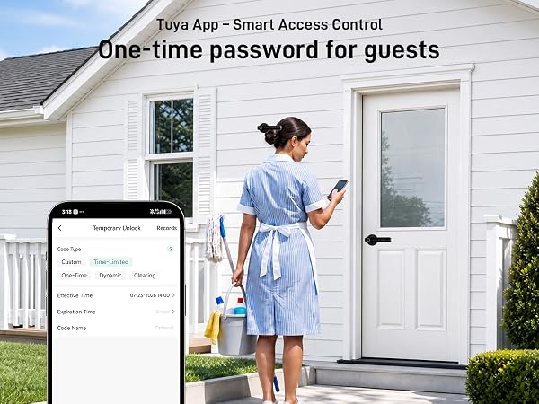 smart lock with handle
