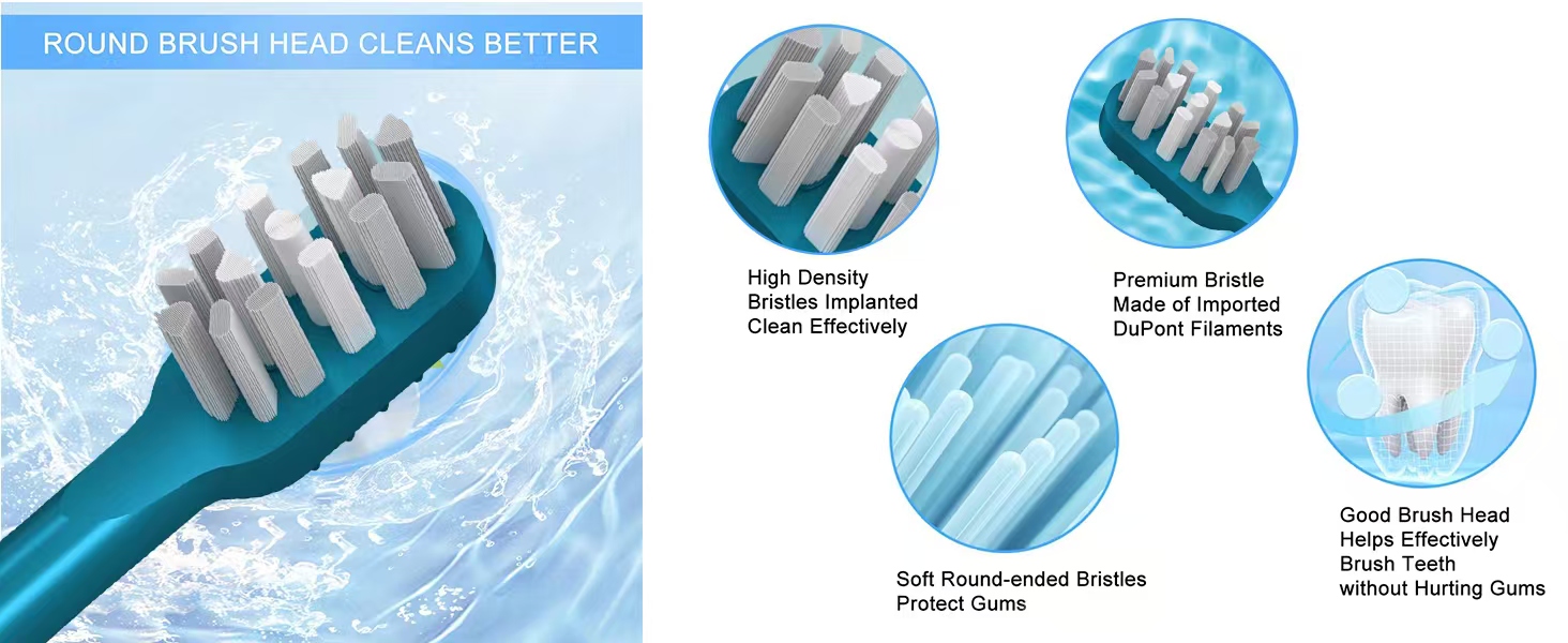 ROUND BRUSH HEAD CLEANS BETTER