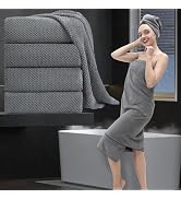 Bathroom Towel Set Dark Gray 4Pack-35x70,600GSM Ultra Soft Microfibers Large Plush Bath Sheet, Hi...
