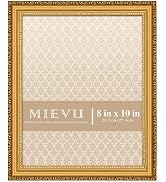 MIEVU 8×10 Picture Frame Gold - Picture Frames for Wall Hanging And Tabletop Display, Ornate Phot...
