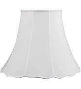 Aspen Creative 34005 Transitional Scallop Bell Shape Spider Construction Lamp Shade in White, 20"...