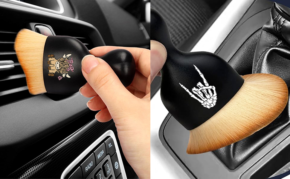 Automotive interior detail brush