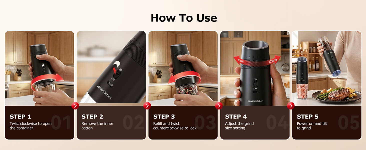 Electric Salt and Pepper Grinder
