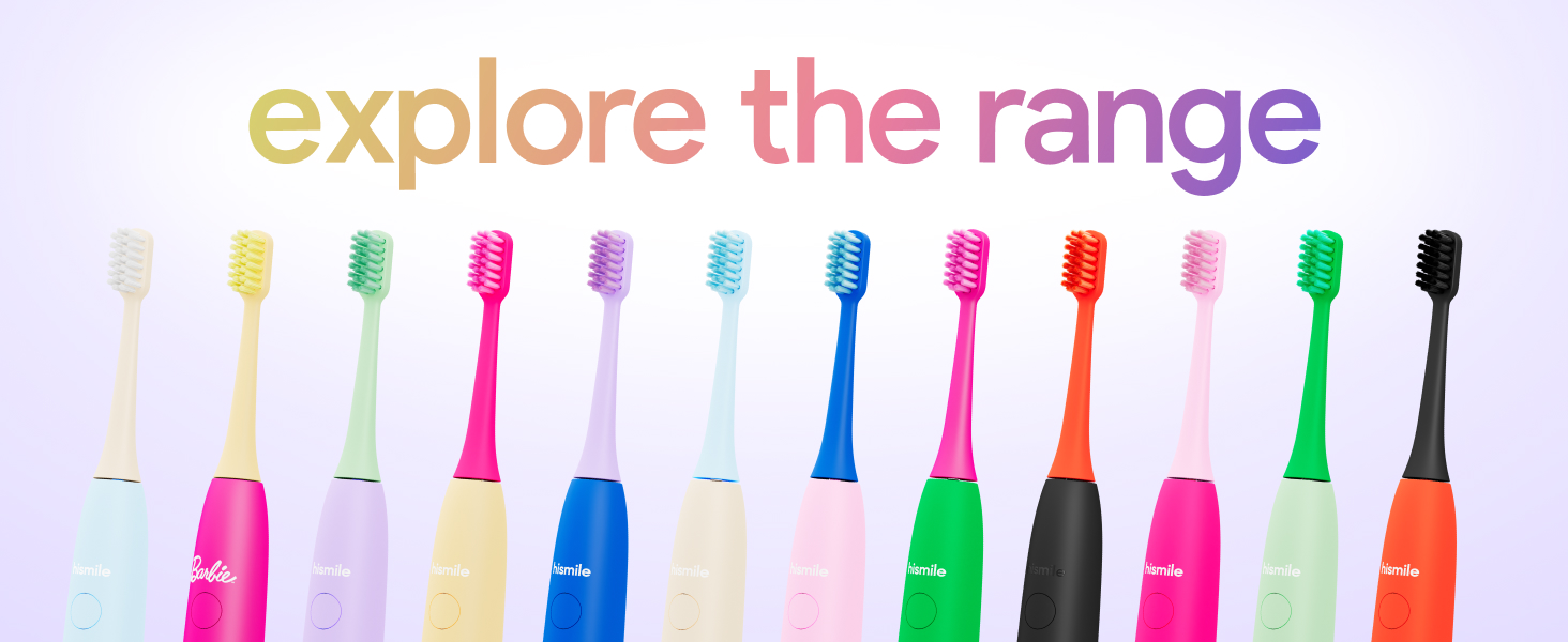 Mix and Match colours to create your own hismile electirc tooth brush