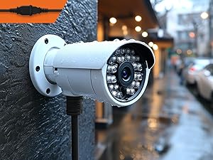 Application of black power extension cable in home monitoring