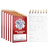 BNMBQKL 6 Pack First Responders Vital Statistics Notebook, 5.7" x 3.5" Emergency Medical Technici...