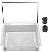 Zulkit Junction Box,IP67 Waterproof Electrical Box Hinged Clear Cover Stainless Steel Buckle Plas...
