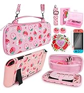 TIKOdirect Carrying Case for Switch, Cute Portable Bag Accessories with Soft Protective Case, Scr...