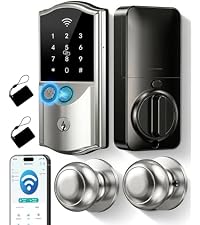 WiFi Smart Lock for Front Door – Firstriver Keyless Entry Electronic Deadbolt with Biometric Fingerp...
