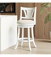MALOL 360° Swivel Bar Stool, Counter Height Chair with Silent Rotation, High-Density Foam Cushion...