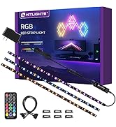 Hitlights LED Strip Lights 3 Pcs 1.64FT RGB Small LED Light Strips Kit Dimmable RGB 5050 Color Ch...