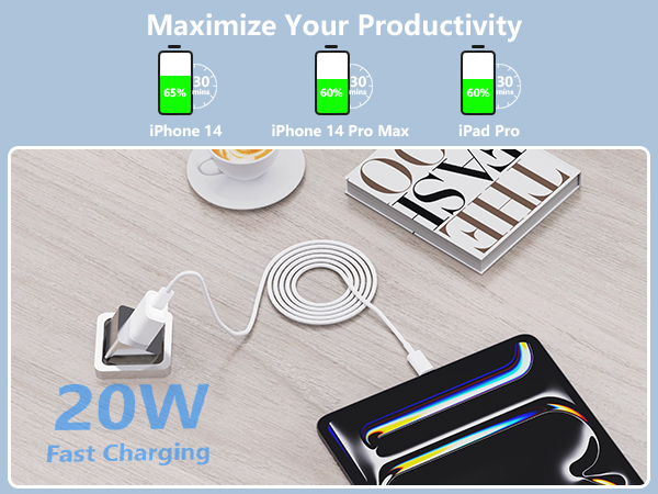 Apple MFi Certified 2Pack iPhone Charger Fast Charging 20W USB C Wall Block Type C Charger Chargers