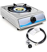 Propane Gas Cooktop,Single Burner Gas Stove Stainless Steel Portable Gas Stove,Auto Ignition Camp...