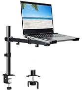 UPGRAVITY Laptop Desk Mount, Single Laptop Computer Mount with Vented Tray for 1 Notebook up to 1...