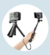 YALLSAME Mini Selfie Stick Tripod for GoPro Hero 13 12 11 10 9 8, Portable Handle Grip