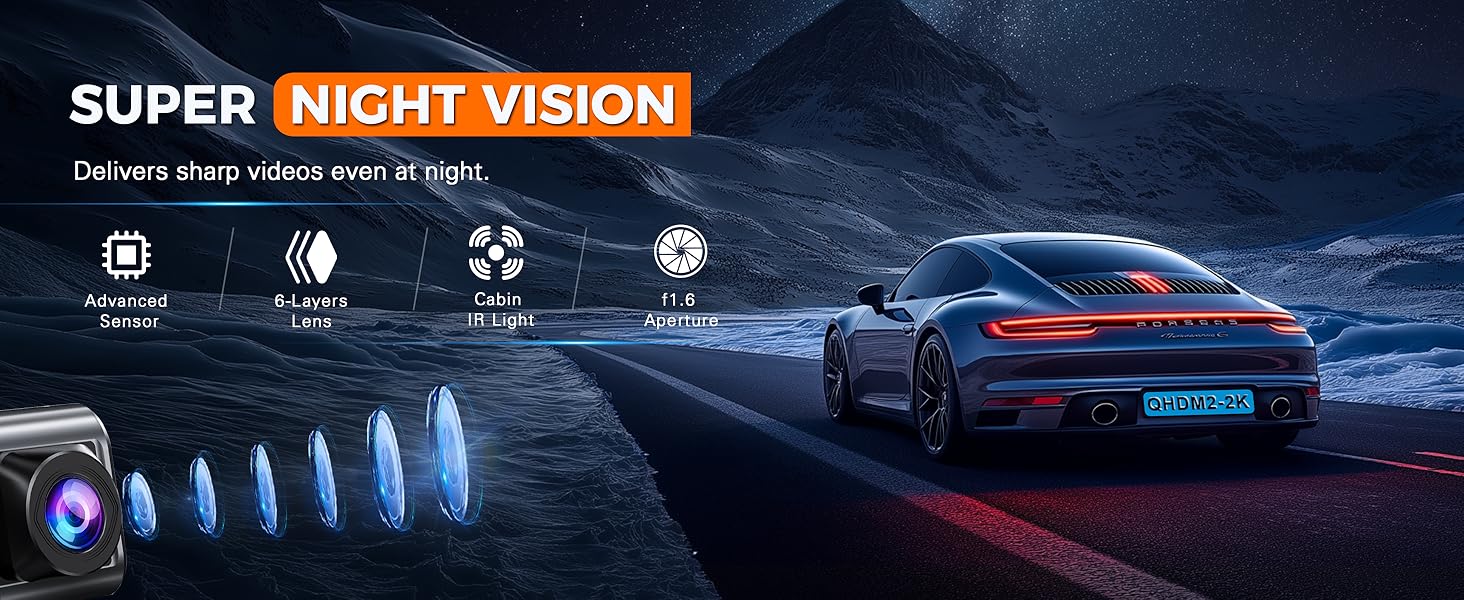 dash camera for cars front and rear