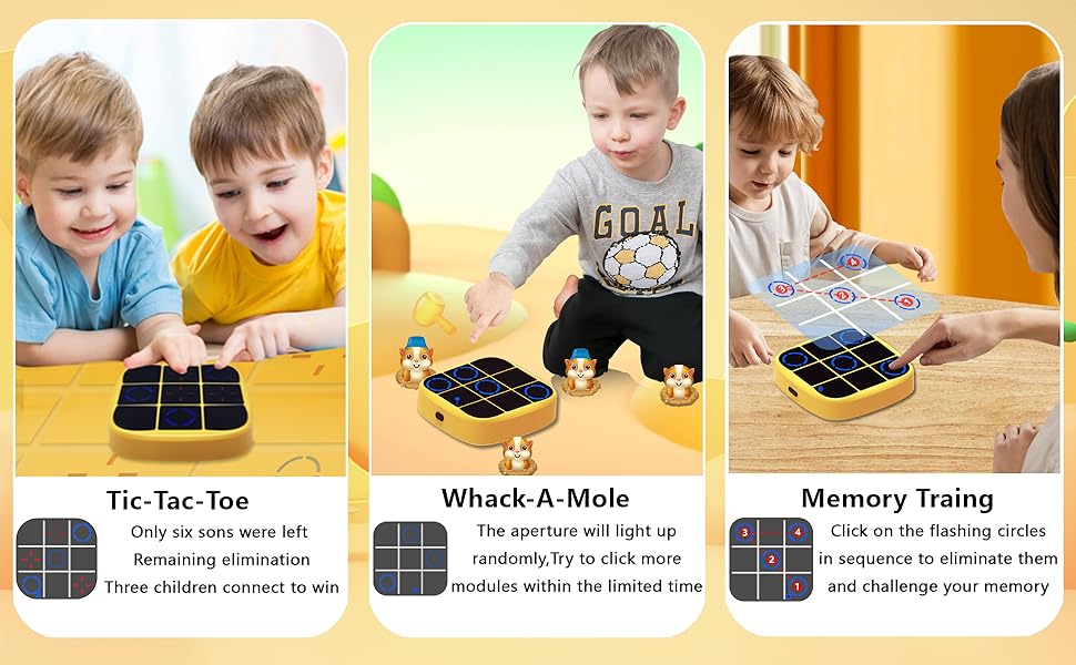 Tic Tac Toe Game Electronic Tic Tac Toe Bolt Game Portable Puzzle Travel Games for Adults and Kids