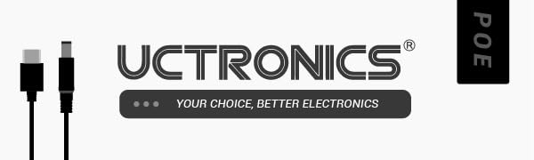 uctronics poe splitter raspberry pi 4 usb-c u5259 company logo