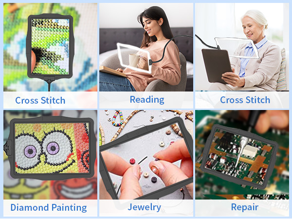 magnifying glass with light and stand