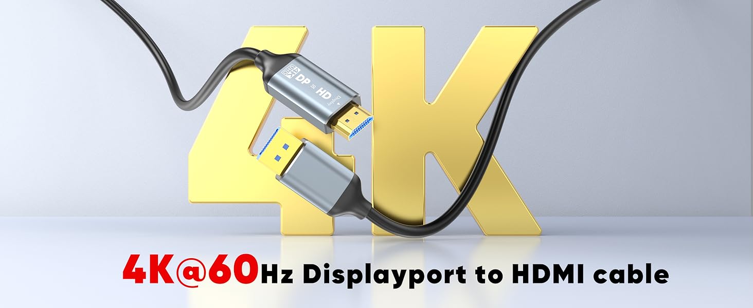 4k Displayport to HDMI cable 6ft
