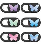 PRESSINART 6Pcs 6 Styles Butterfly Laptop Camera Cover Slide Cute Ultra-Slim Plastic Webcam Priva...