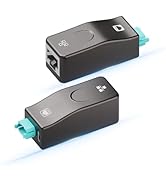 RUIPRO Detachable RJ45 to MPO Fiber Ethernet Extension Modules, 1Gbps, USB Powered at Both Ends