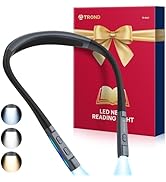 TROND LED Neck Reading Light, 3 Color 3 Brightness Book Light for Reading in Bed, 1000mAh Recharg...