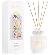 COCORRÍNA Gypsum Flower Reed Diffuser – Black Forest Scent, 6.76 oz Oil with 8 Sticks, Long-Lasti...
