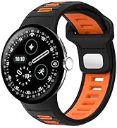 Eiavike Sport Band Compatible with Google Pixel Watch 4/3 45mm, Soft Silicone Breathable Waterpro...