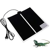 KABASI Reptile Heating Pad, 14W 11x11 inch Waterproof Reptile Heat Pad Under Tank Terrarium with ...