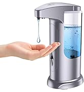 AMIR 370ml Touchless Automatic Soap Dispenser for Kitchen and Bathroom,Battery Operated Automatic...