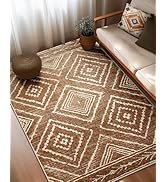 Area Rug 5x7 Rug Machine Washable Non-Slip Low Pile Print Pattern Western Rug for Living Room Bed...