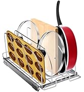 VEVOR Pan and Pot Rack, Expandable Pull Out Under Cabinet Organizer, Cookie Sheet Baking Pans tra...