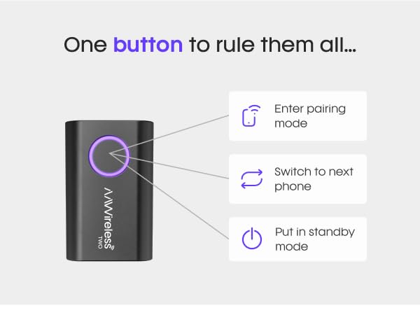 Multifunctional button AAWireless TWO