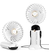 Morelax Handheld Mini Fan,USB Rechargeable Fodable Personal Fans 4000mAh,90 Adjustable, 6 Speed S...
