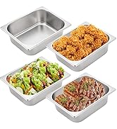 TOPZEA 4 Pack Half Size Hotel Pans, 1/2 Size 4