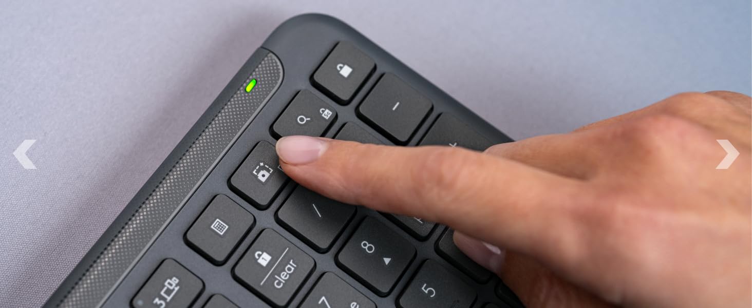 Signature Slim K950 Wireless Keyboard with Sleek Design, Switch Typing Between Devices, Quiet Typing