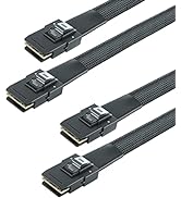 10Gtek# 6G Internal Mini SAS SFF-8087 to SFF-8087 Cable, 100-Ohms, 0.5-m(1.6ft), 2 Pack
