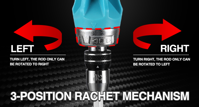 3-position rachet mechanism