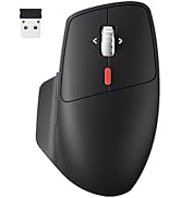 Bluetooth Mouse Ergonomic Wireless Mouse, 2-in-1(BT 5.0+2.4Ghz) Computer Mouse for Multi Devices,...