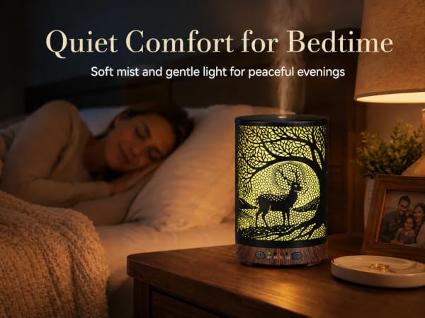 Soft mist and gentle light for peaceful evenings