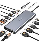 Docking Station Dual Monitor for Dell/HP/Lenovo Laptop,8K HDMI Adapter Docking Station 3 Monitors...