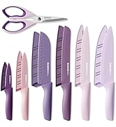 Astercook Knife Set, 13 Pieces Kitchen Knives Set with Healthy Anti-Rust Coating, Dishwasher Safe...