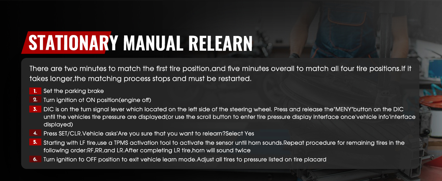 STATIONARY MANUAL RELEARN