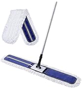 CLEANHOME 36" Commercial Dust Mops &amp; Floor Sweeper with 59" Extendable Long Handle, Heavy Duty We...