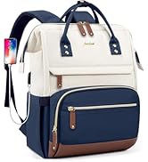 Focdod Laptop Backpack for Womem Work Bags: 17.3 Inch Travel BackPacks With USB Charging Port Ant...