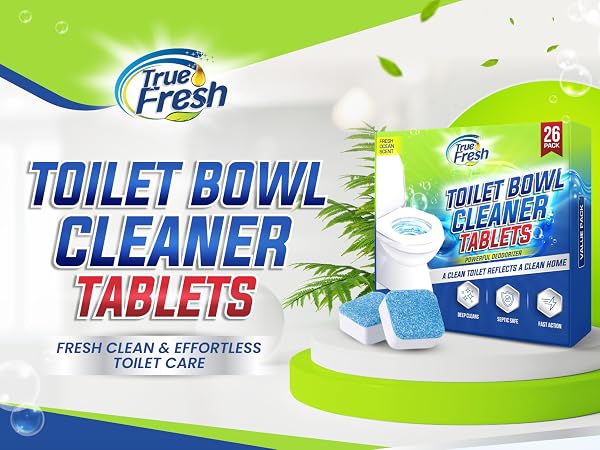 Toilet bowl, cleaner tablets, cleaning tablet, shiny toilet, septic safe, clean toilet, deodorize